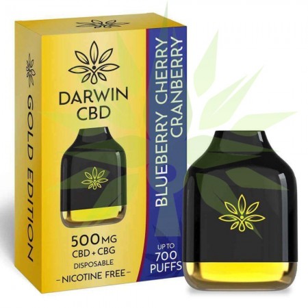 Blueberry Cherry Cranberry - CBD- 500mg, Blueberry Cherry Cranberry, CBD Disposables Blueberry Cherry Cranberry - CBD- 500mg