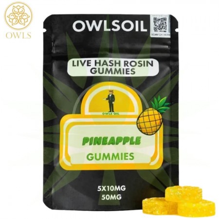 Owls Oil - Pineapple - Live Hash Rosin Gummies