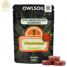 Owls Oil - Strawberry - Live Hash Rosin Gummies