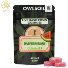 Owls Oil - Watermelon - Live Hash Rosin Gummies Owls Oil - Watermelon - Live Hash Rosin Gummies