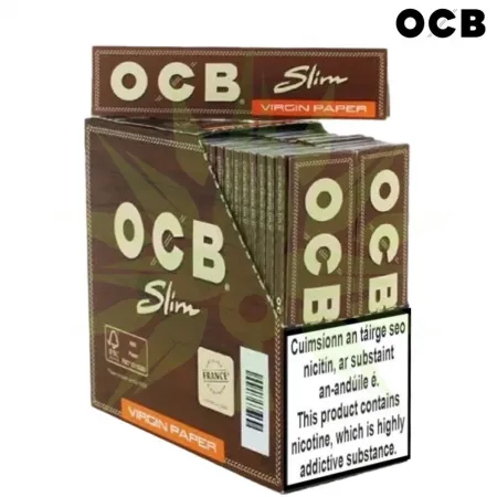 OCB - Premium Virgin Slim - Rolling Papers, OCB Premium - Virgin - Slim Papers, Rolling Essentials OCB - Premium Virgin Slim - Rolling Papers